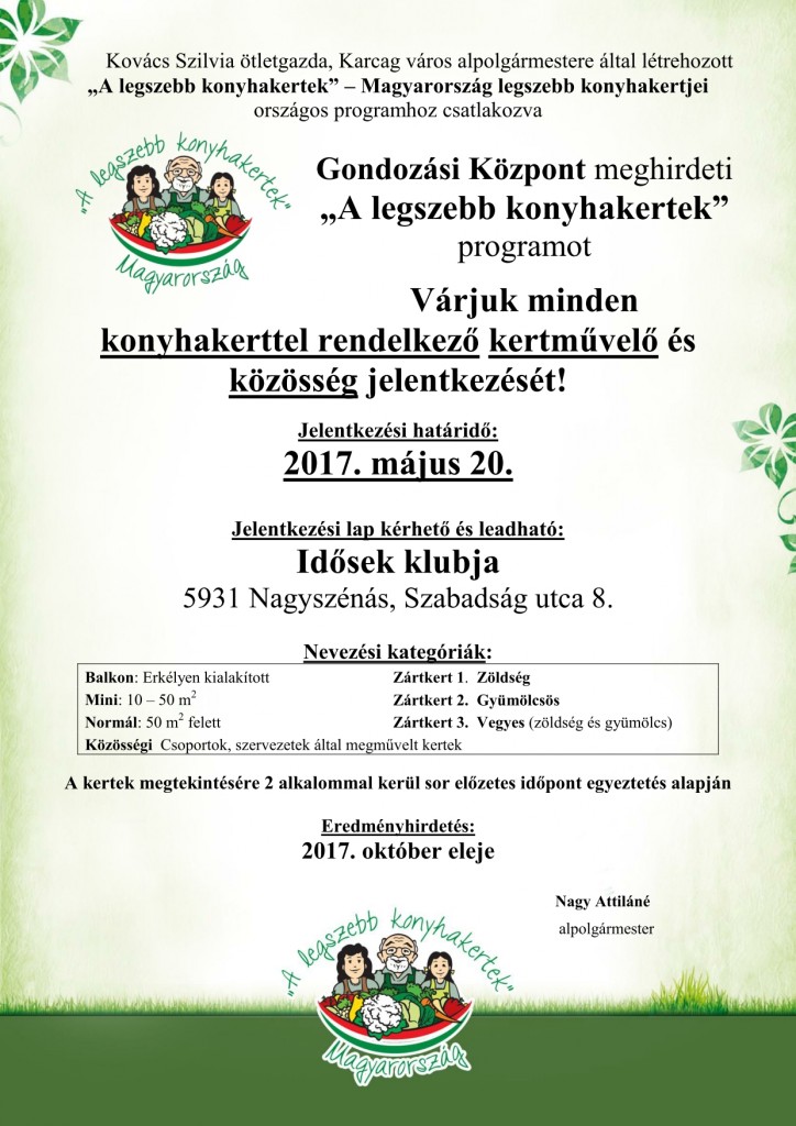 “A legszebb konyhakertek” program