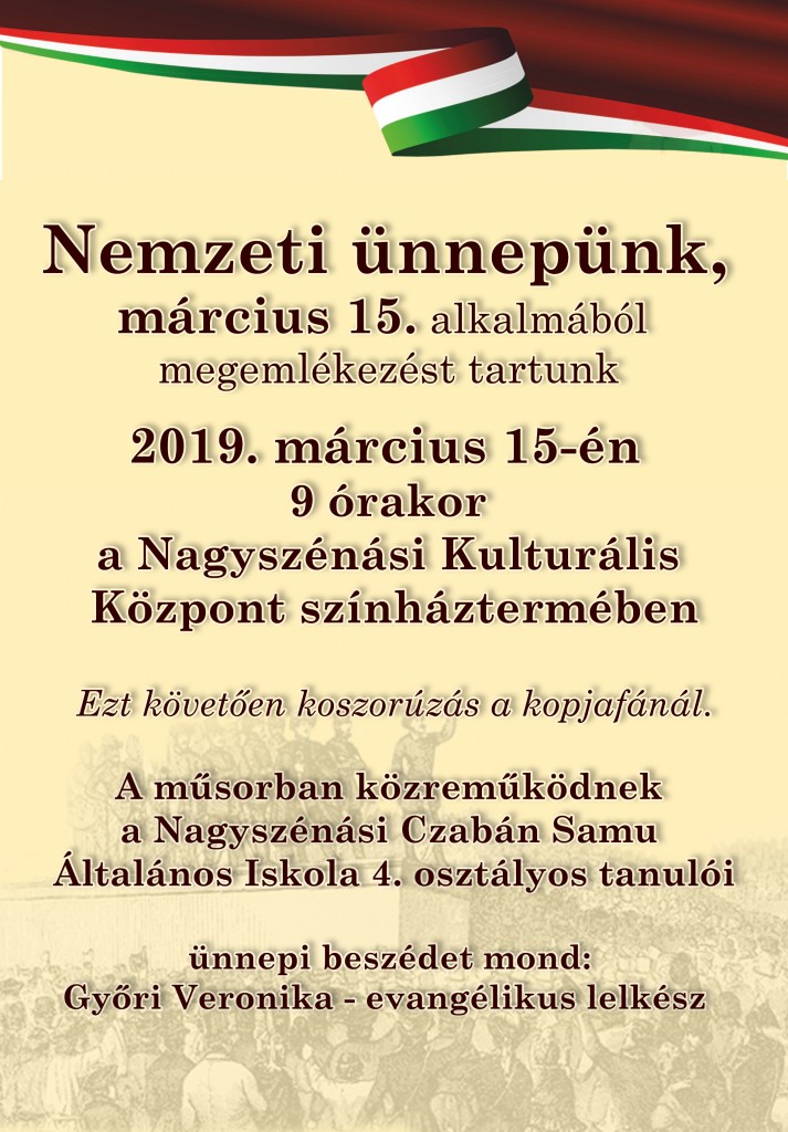 Községi ünnepség – 2019. március 15.