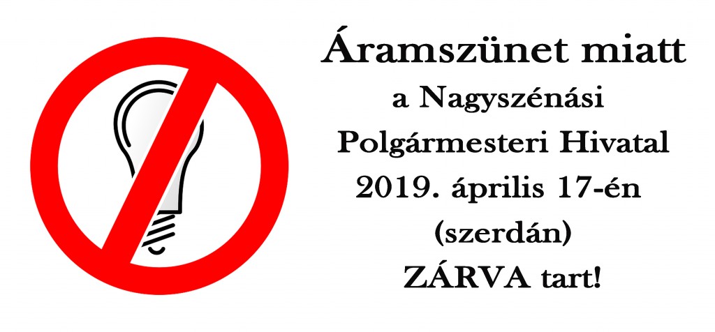 Áramszünet 2019.04.17.