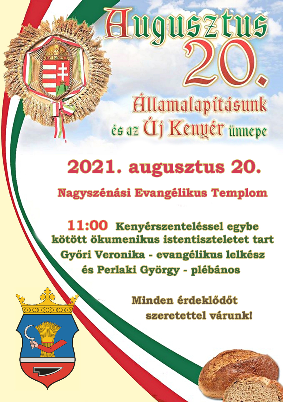 Nemzeti ünnep – 2021. augusztus 20.