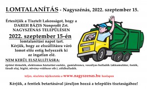 Lomtalanítás – 2022. szeptember 15.