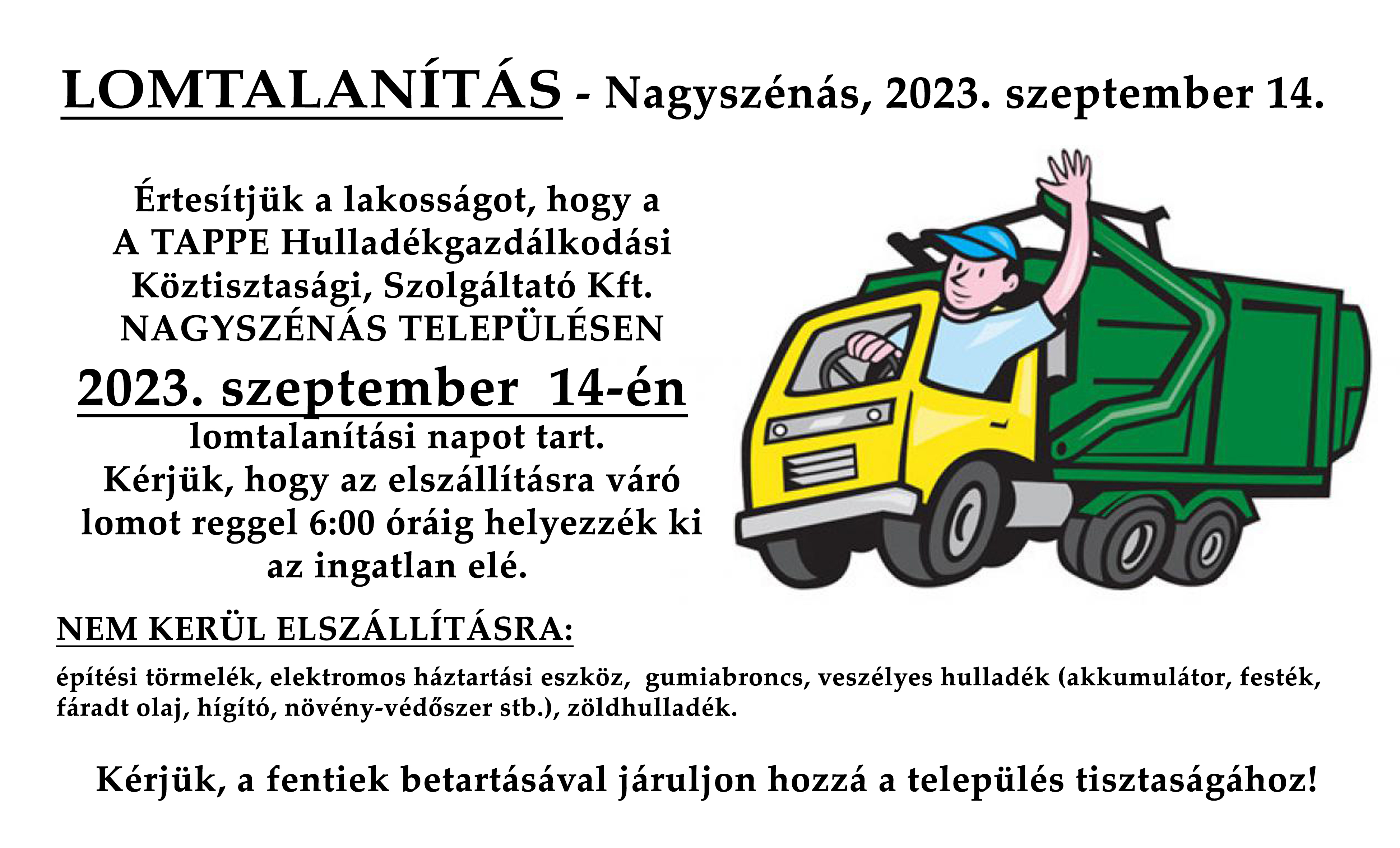 LOMTLANÍTÁS – 2023. szeptember 14.