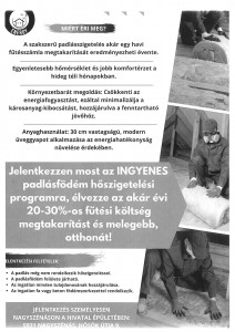 Ingyenes padlásfödém hőszigetelés