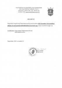 Közmeghallgatás meghívó