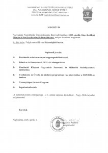 Meghívó honlapra
