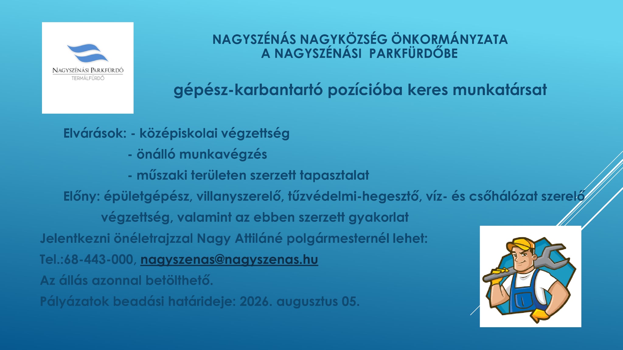 Álláslehetőség